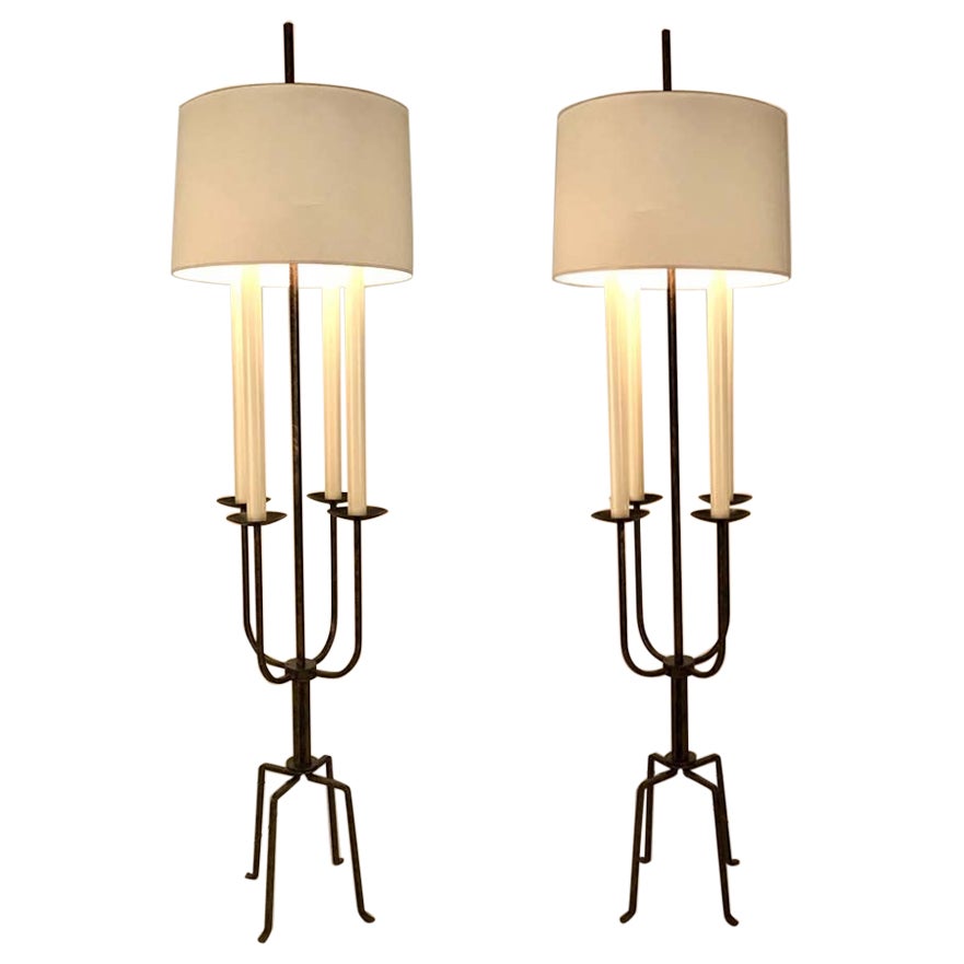 Pair Tommi Parzinger of Floor Lamps For Sale