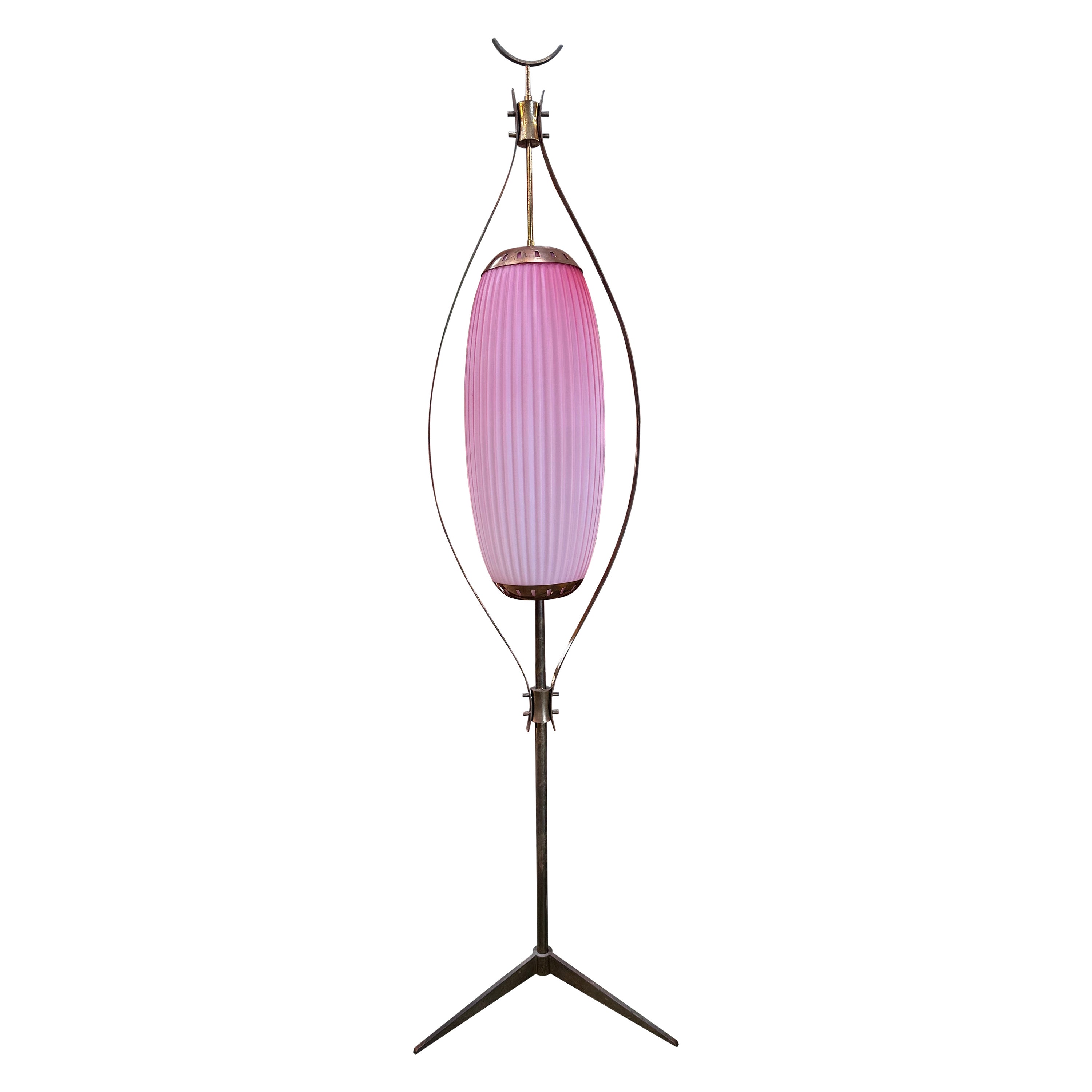Mid Century Italian Floor Lamp by Angelo Lelli for Arredoluce For Sale