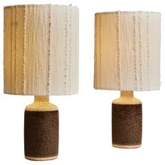 Pair of Ceramic Table Lamps by Søholm Stentøj