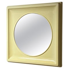 Large Space Age Plastic Wall Mirror in Beige by SALC Cantu, 1970s