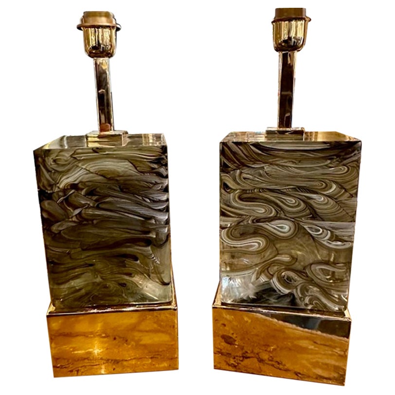 Murano Fume Block Lamps