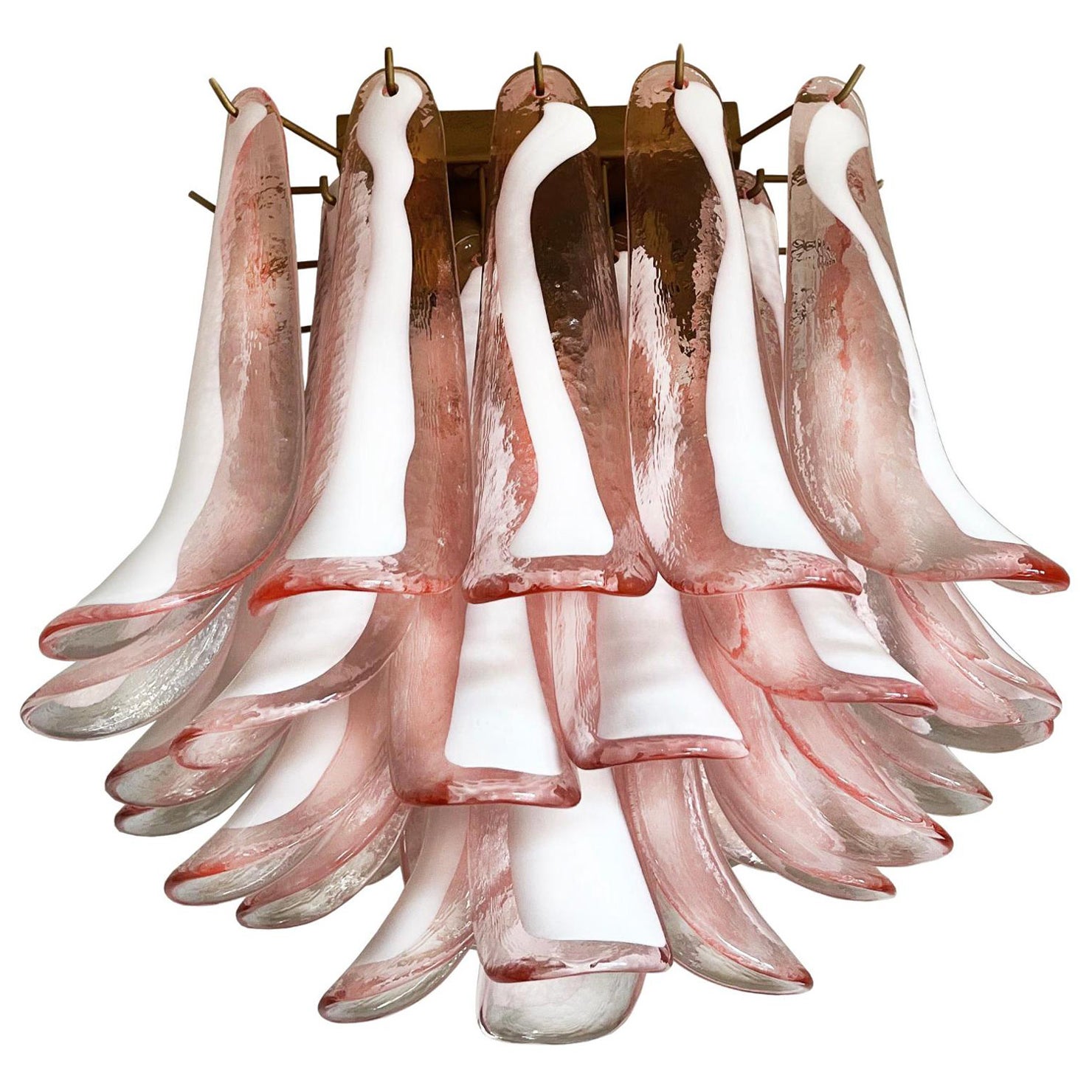 Murano Pink Petal Ceilng Chandelier