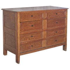English late 17th Century Blond Oak commode / Chest of Drawers