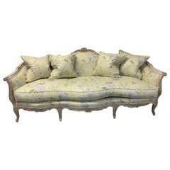 Retro 20th Century Louis XV Style Upholstered Sofa