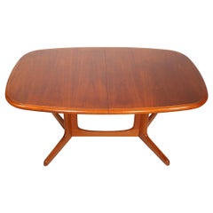 Retro Danish Mid Century Oval Teak Dining Table by Niels Otto Moller for Gudme c 1970s