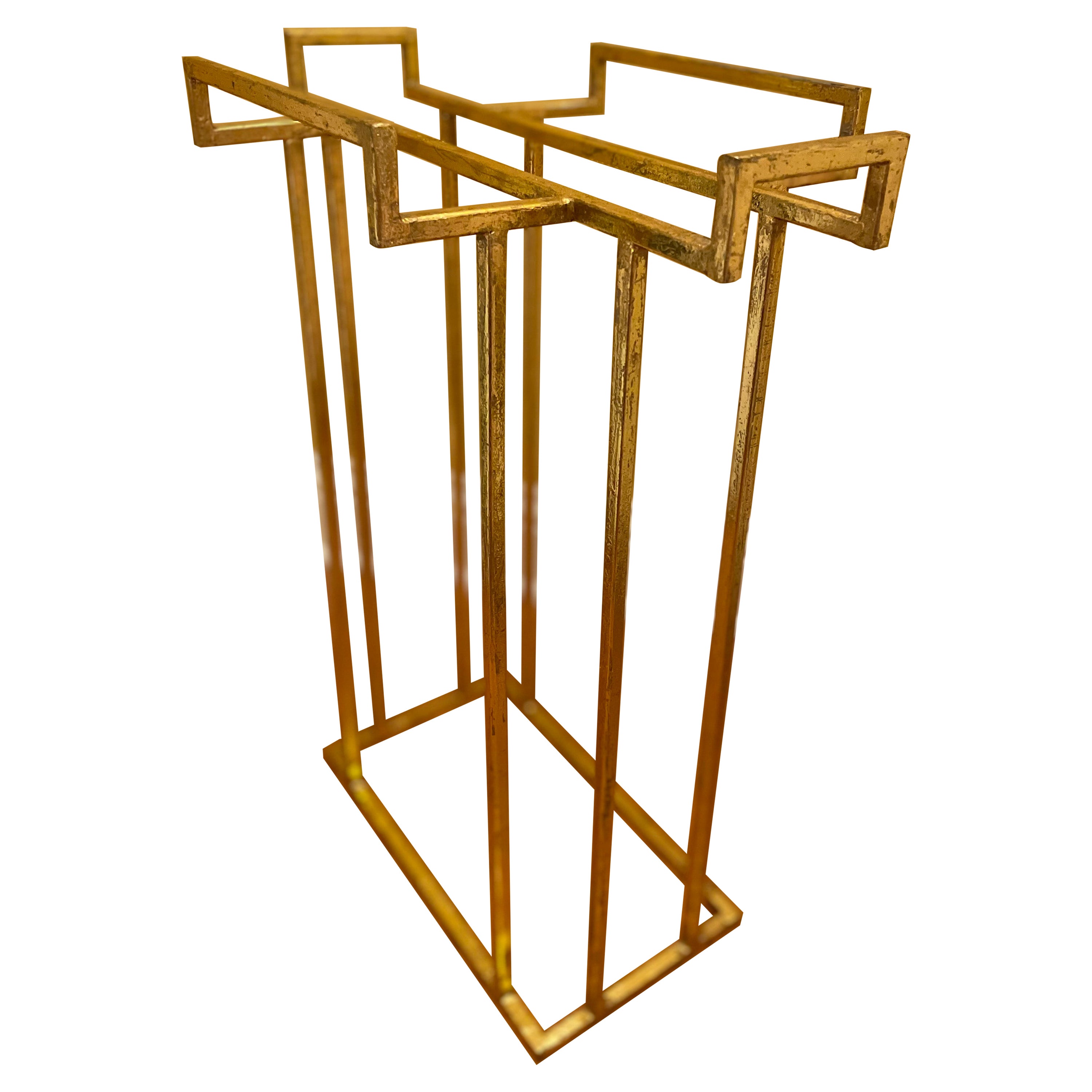 Modern Umbrella Stand -- Gold-Leaf on Metal 