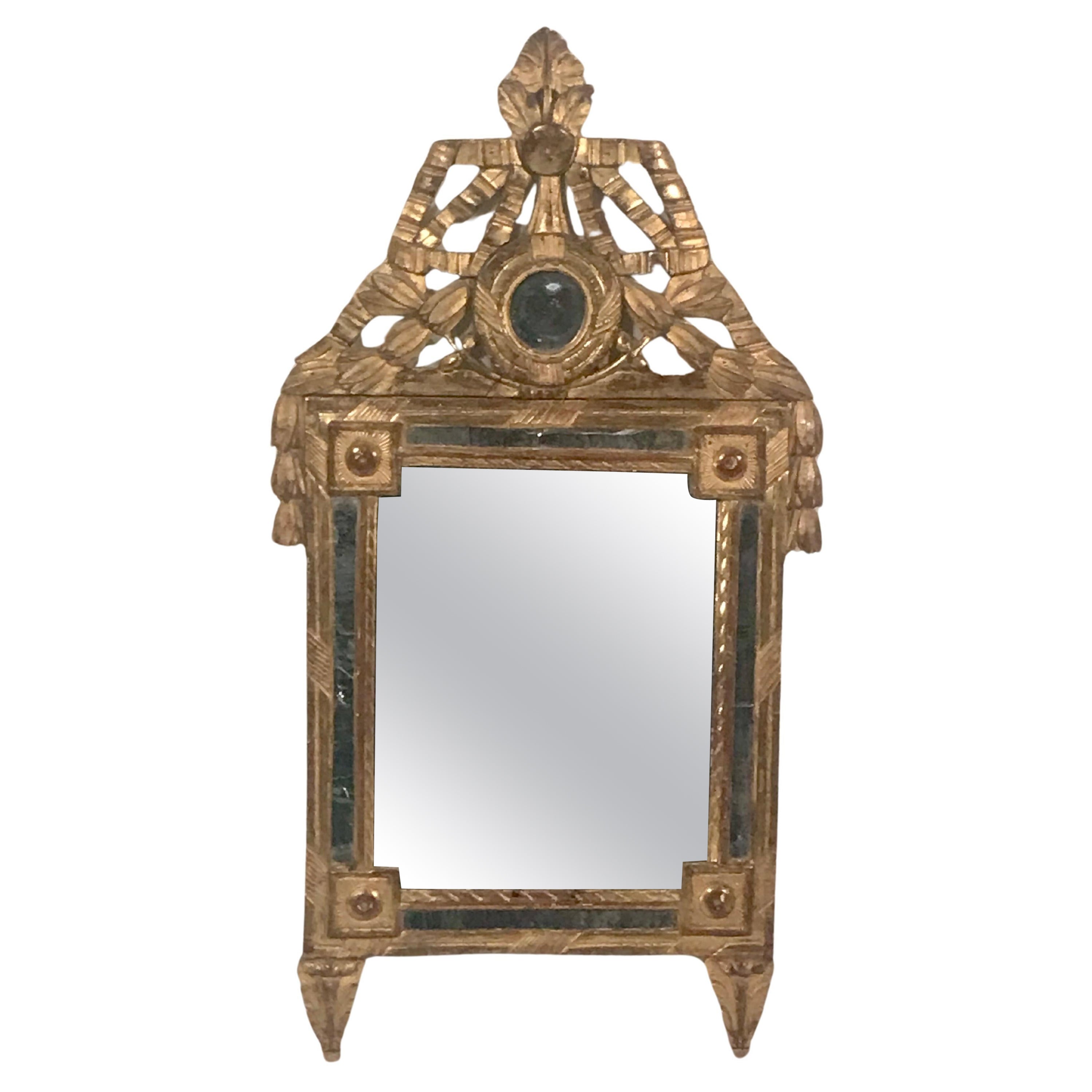 French Louis XVI Mirror, 1780, Giltwood For Sale