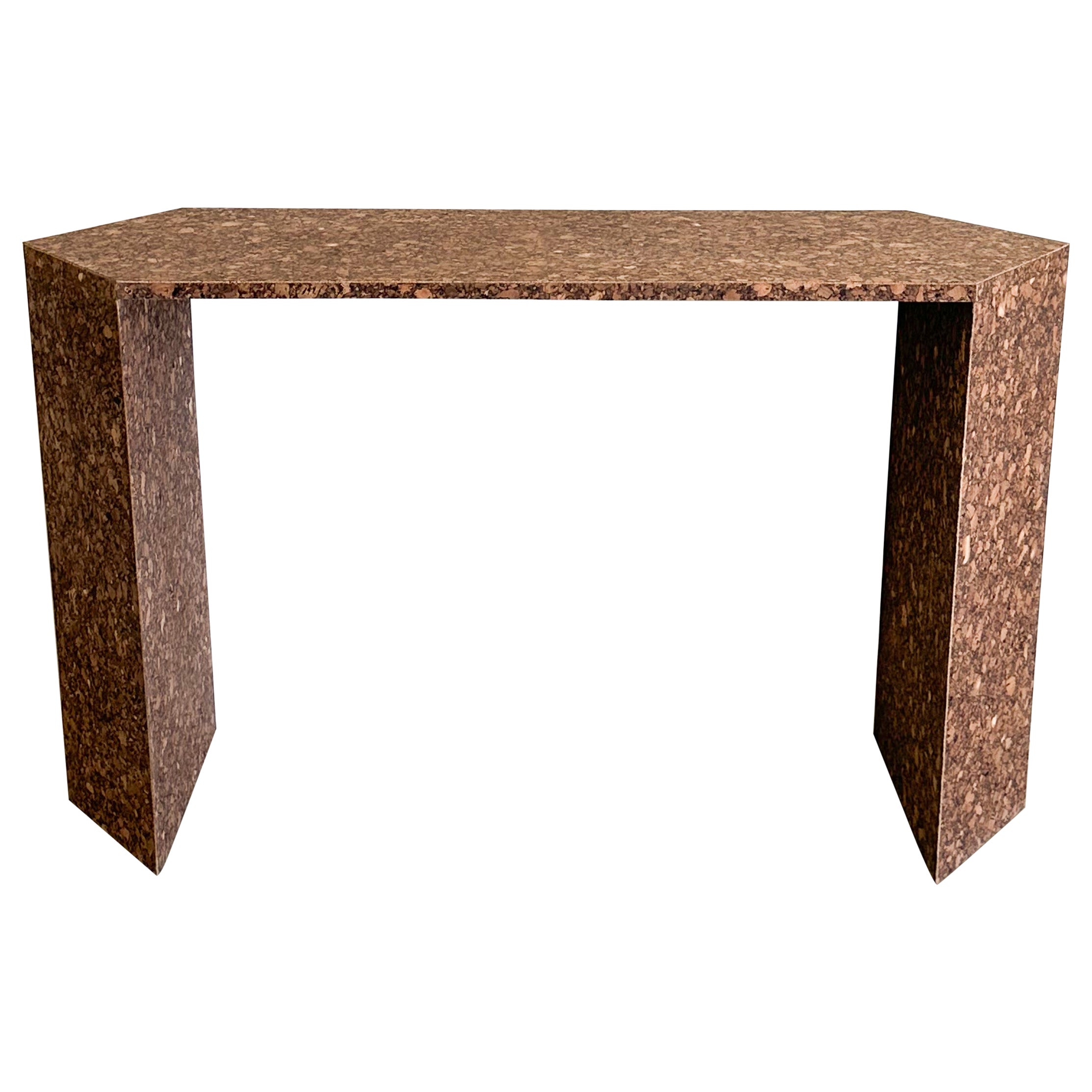 Vintage Cork Console Table Entryway Table Sofa Table MCM  For Sale