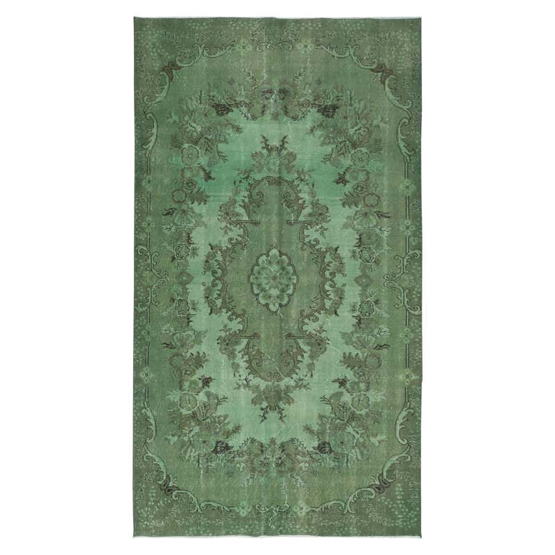 5.6x8.8 Ft Exquisite Yellow Turkish Area Rug, Modern Floral Handmade ...