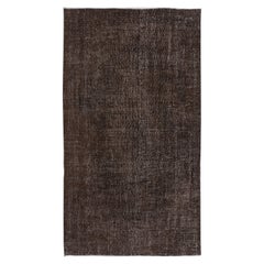 5.2x9.2 Ft Brown Handmade Turkish Area Rug, Bohem Eclectic Room Size Carpet (Tapis de taille de pièce)