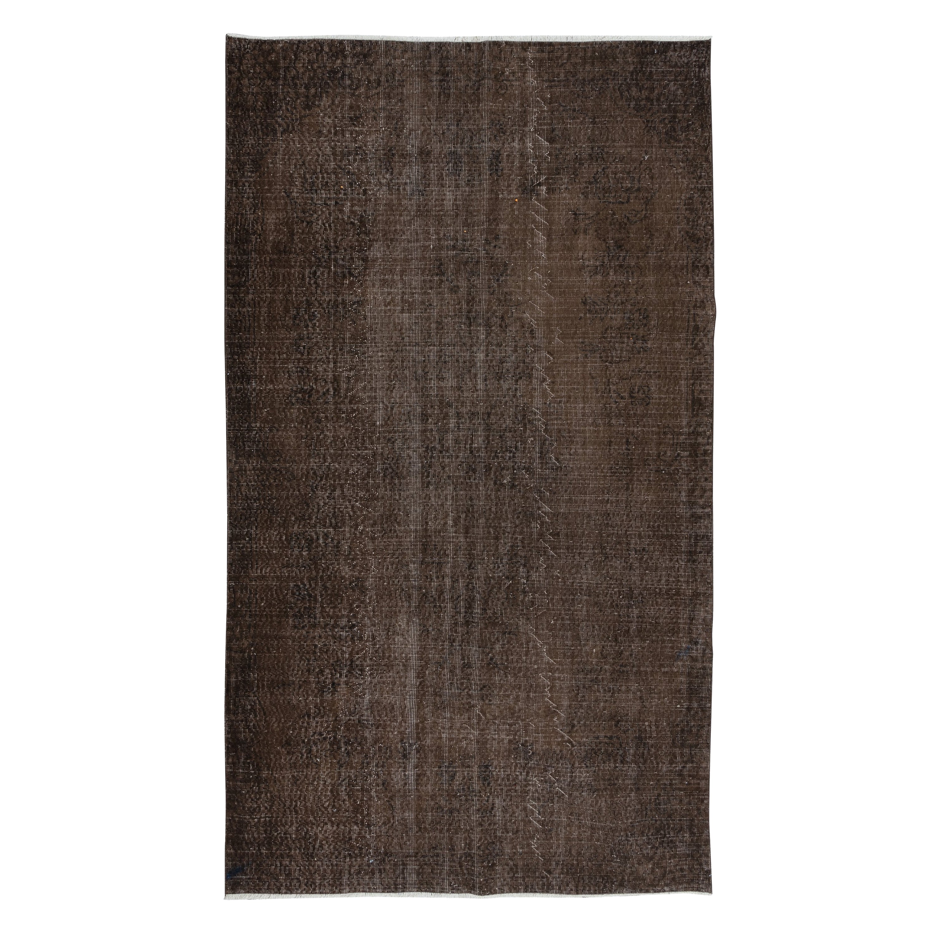 5.4x9.5 Ft Decorative Vintage Rug in Brown, Handwoven and Handknotted in Turkey For Sale