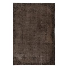 6.6x9.7 Ft Home Decor Handmade Turkish Rug in Brown, Rustic Contemporary Carpet