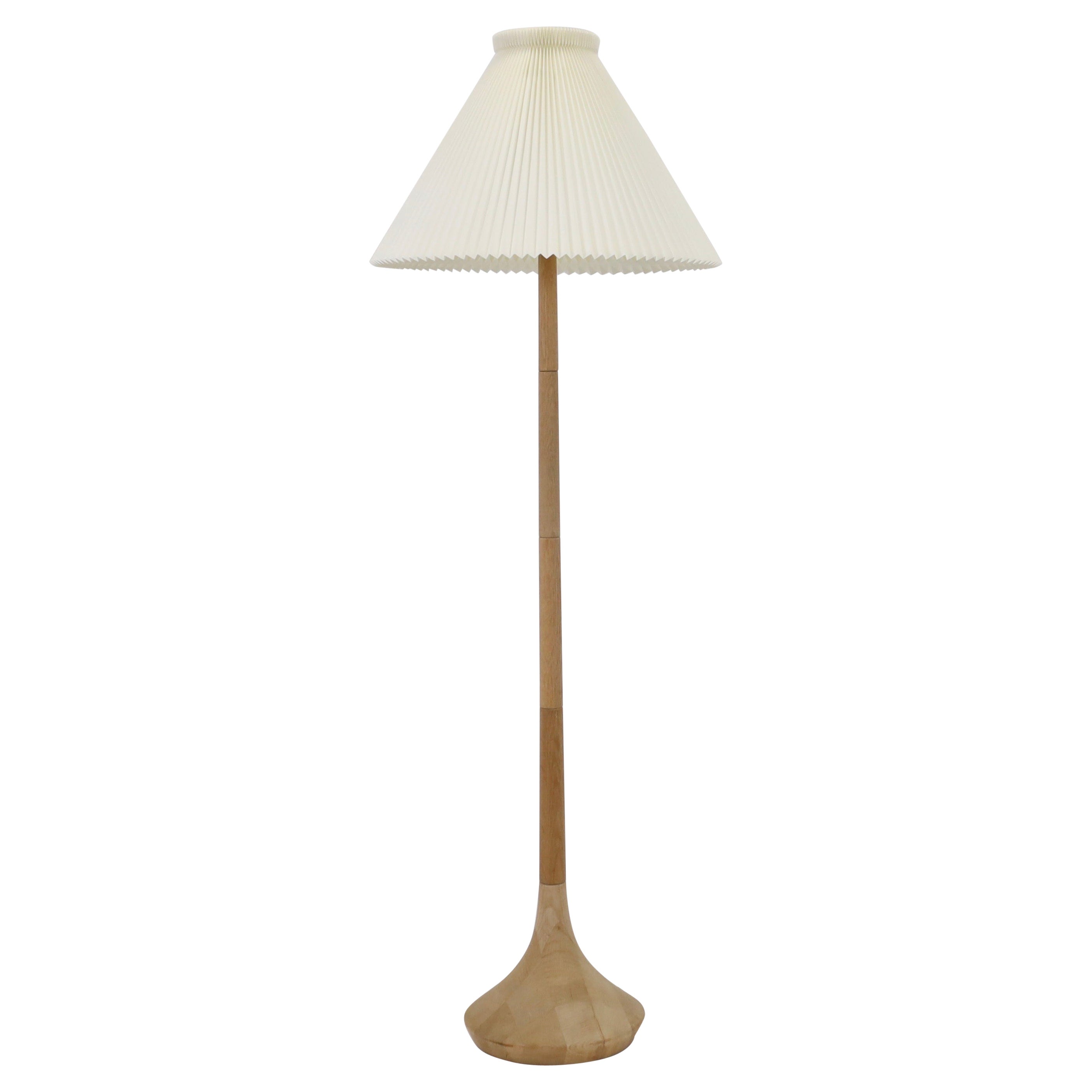 Danish Modern oak wood floor lamp by Lisbeth Brams, 1960s, Denmark