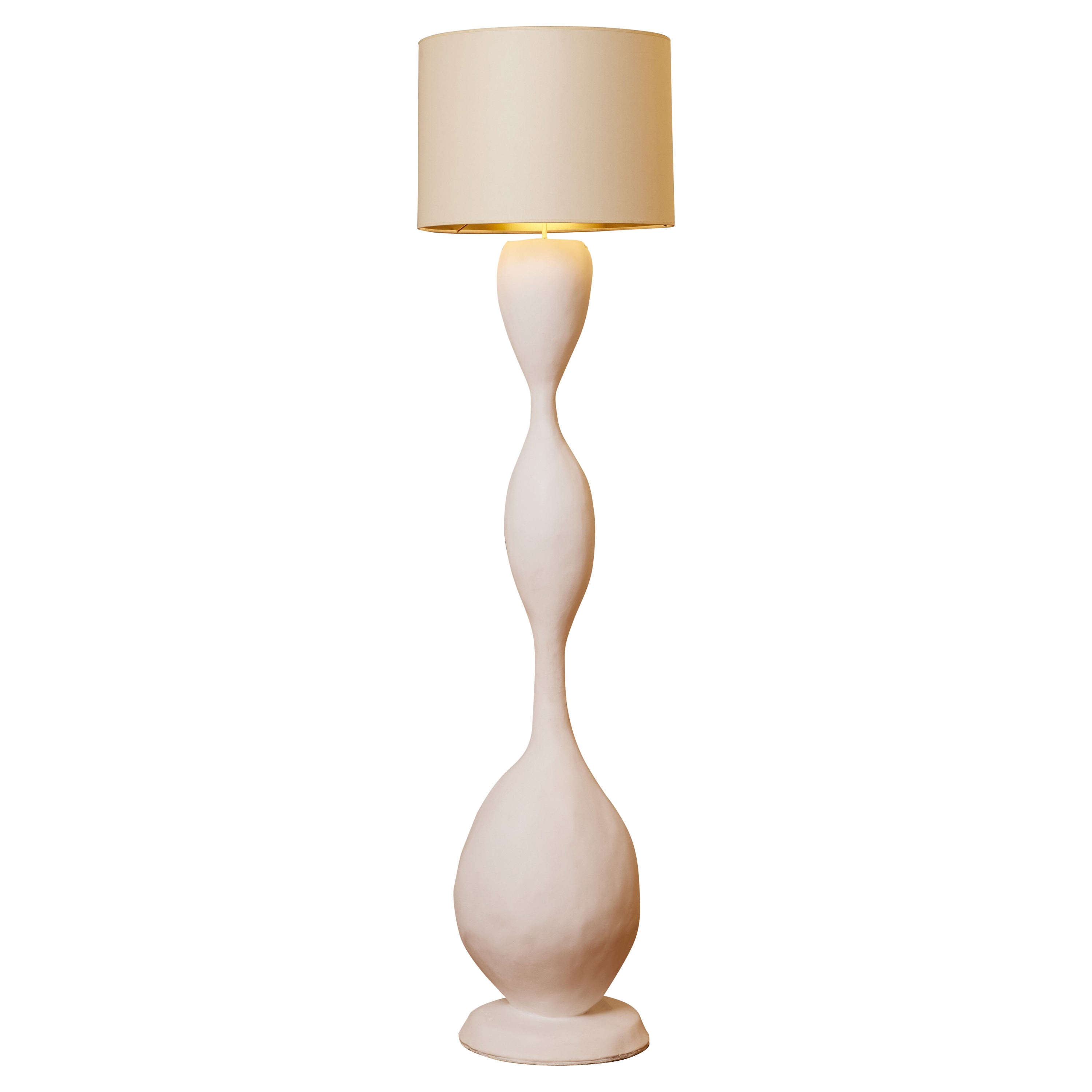 Plaster floor lamp by F. Vial