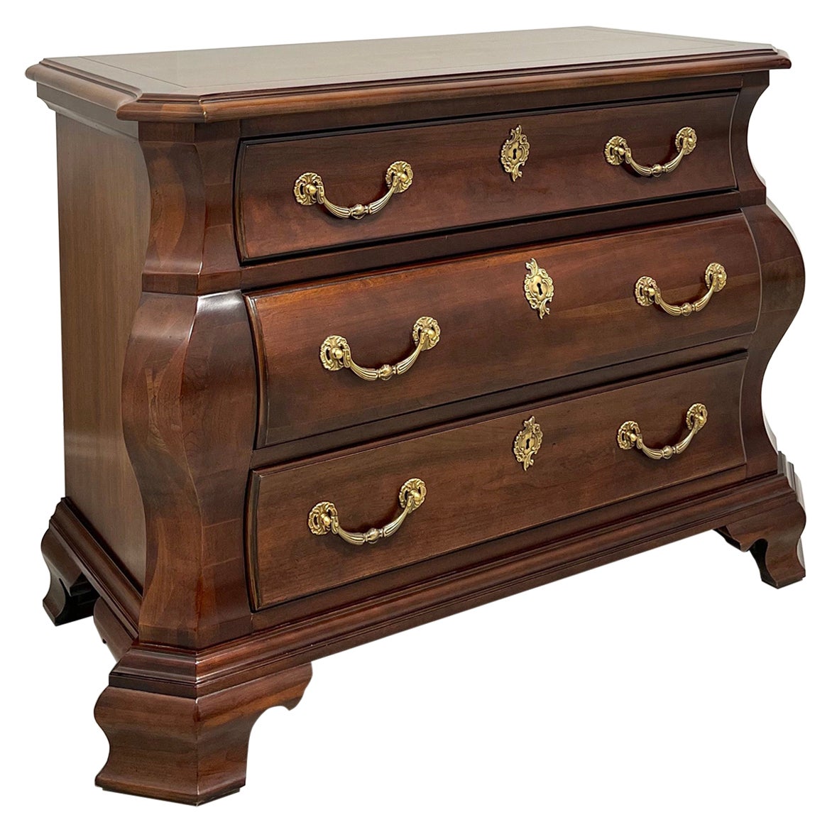 CENTURY Cardella Collection Cherry Italian Provincial Bombe Bachelor Chest For Sale