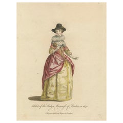 Habit of the Lady Mayoress of London in 1640, Published in 1757