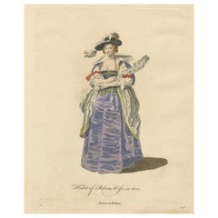 1620 Elegance: The Attire of a Painter's Muse Engraved, circa 1756