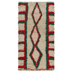 Vintage Moroccan Runner Rug with Red and Green Patterns, from Rug & Kilim 