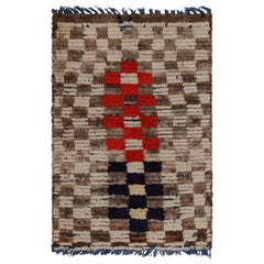 Vintage Moroccan Rug with Beige-Brown Geometric Patterns, from Rug & Kilim 