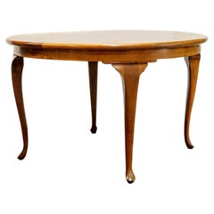 Ancienne table de salle à manger édouardienne anglaise en acajou très figuré, vers 1900