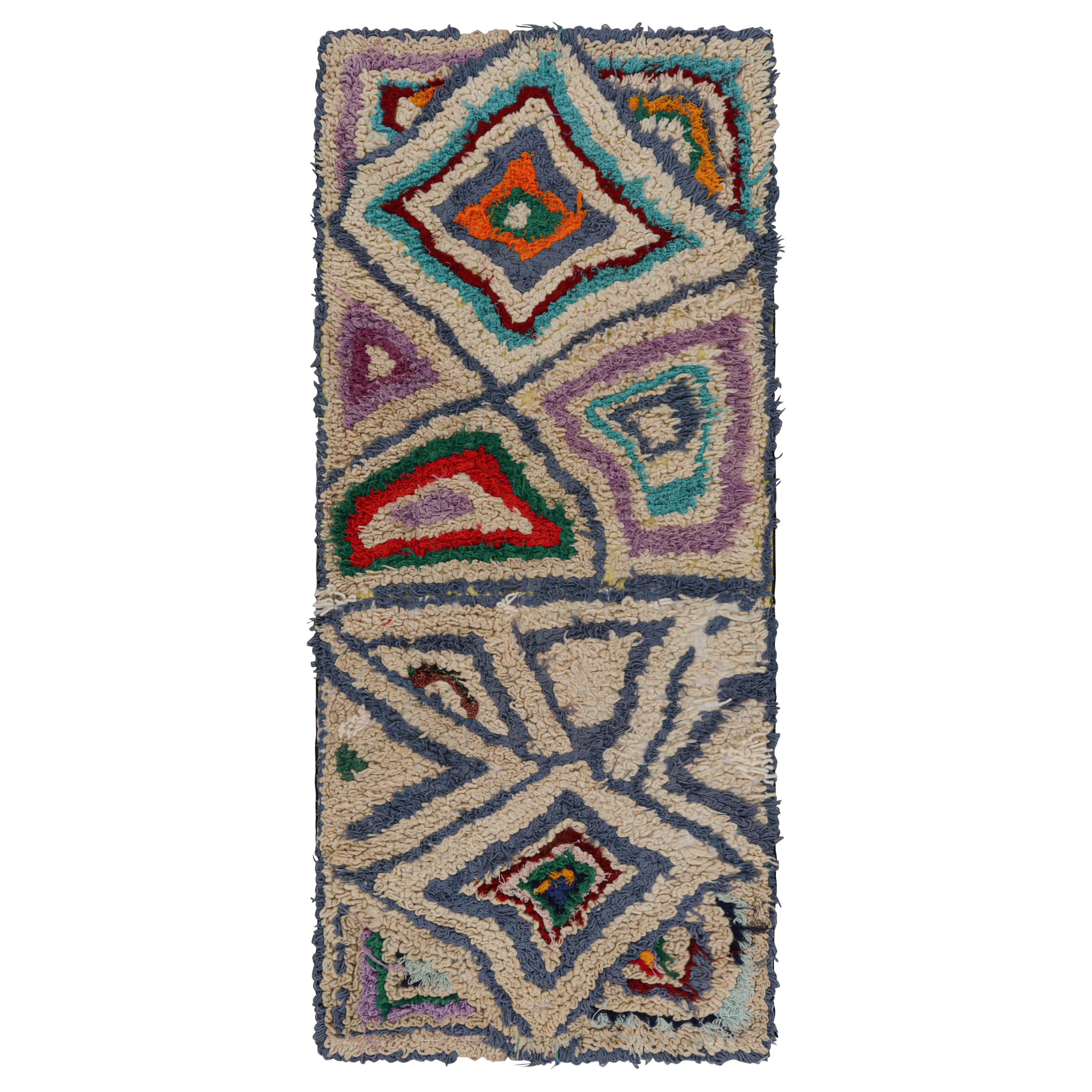Vintage Moroccan Runner Rug with Geometric Patterns, from Rug & Kilim  For Sale