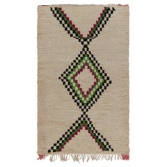 Vintage Moroccan Rug in Beige with Diamond Patterns, from Rug & Kilim 