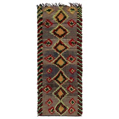 Vintage Moroccan Runner Rug with Colorful Diamond Medallions, from Rug & Kilim 