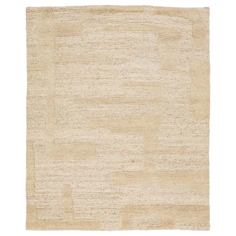 Rug and Kilim’s Contemporary Abstract Rug in Beige with Brown Geometric ...
