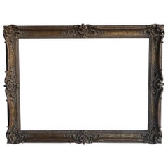 Used Large French 20th Century Carved Gilt Wood Frame, Rococo Style