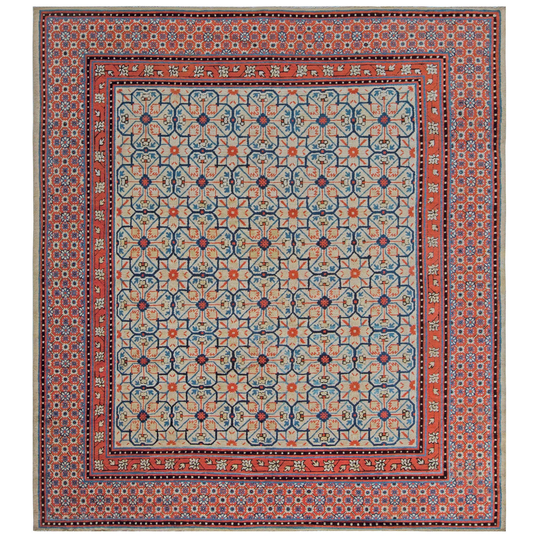 Early 20th Century Samarkand 'Khotan' Handmade Rug For Sale