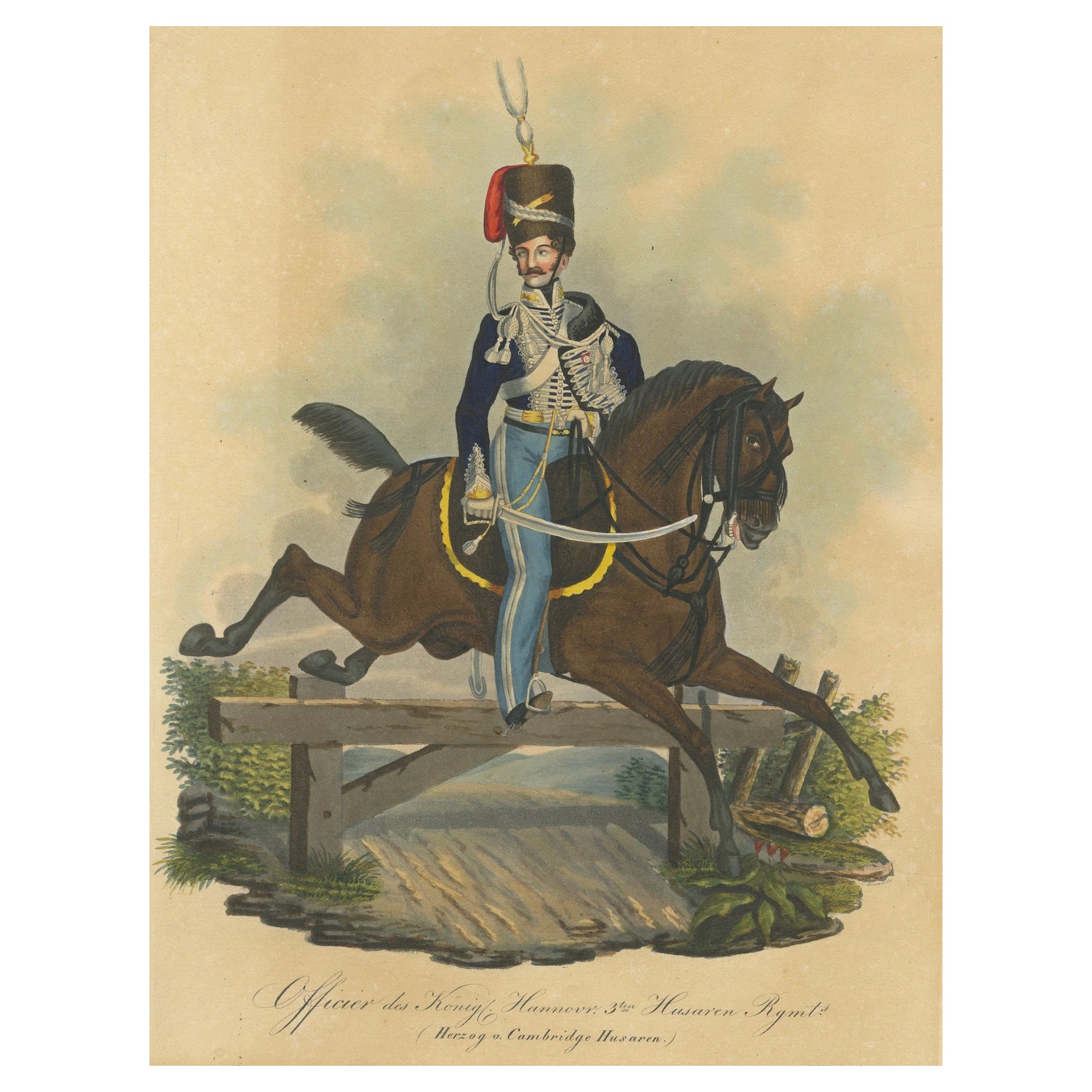 Officer of the King's German Legion (Duke of Cambridge's Hussars), circa 1828 For Sale
