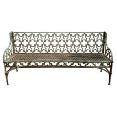 Rare and large cast-iron bench from the Calla factory in Paris, circa 1850