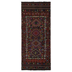 Antique Afghan Tribal Kilim in Brown with Geometric Patterns, from Rug & Kilim