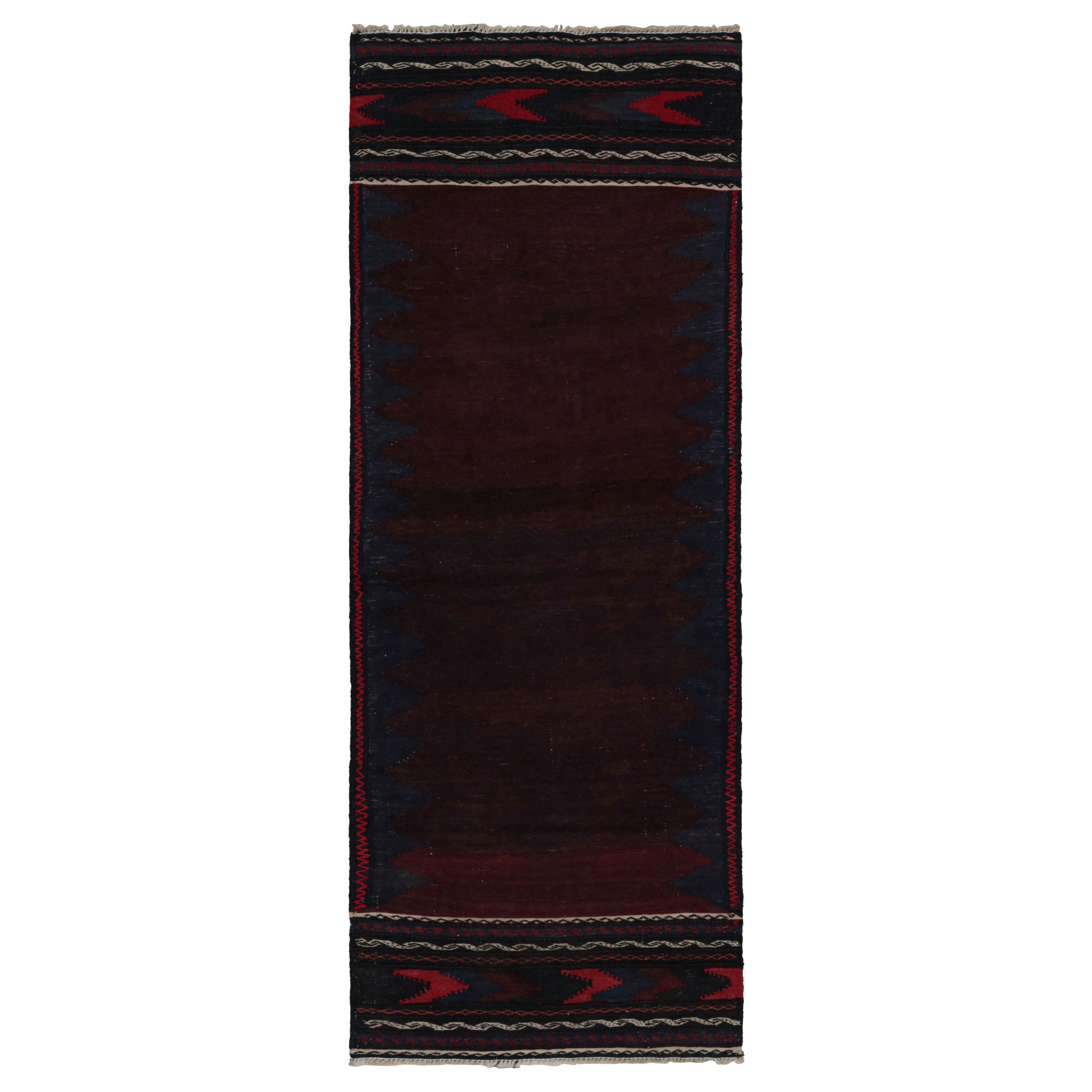 Vintage Afghan Tribal Kilim Runner Rug with Open Field, from Rug & Kilim For Sale