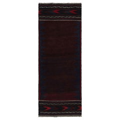 Used Afghan Tribal Kilim Runner Rug with Open Field, from Rug & Kilim