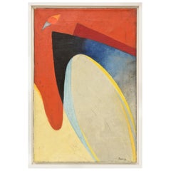 Signed Philip Perkins Vintage Cubist Painting