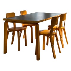 Alvar Aalto For Artek Dining Table + Chairs