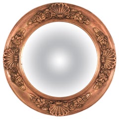 Runder konvexer Bullseye-Spiegel im Regency-Stil