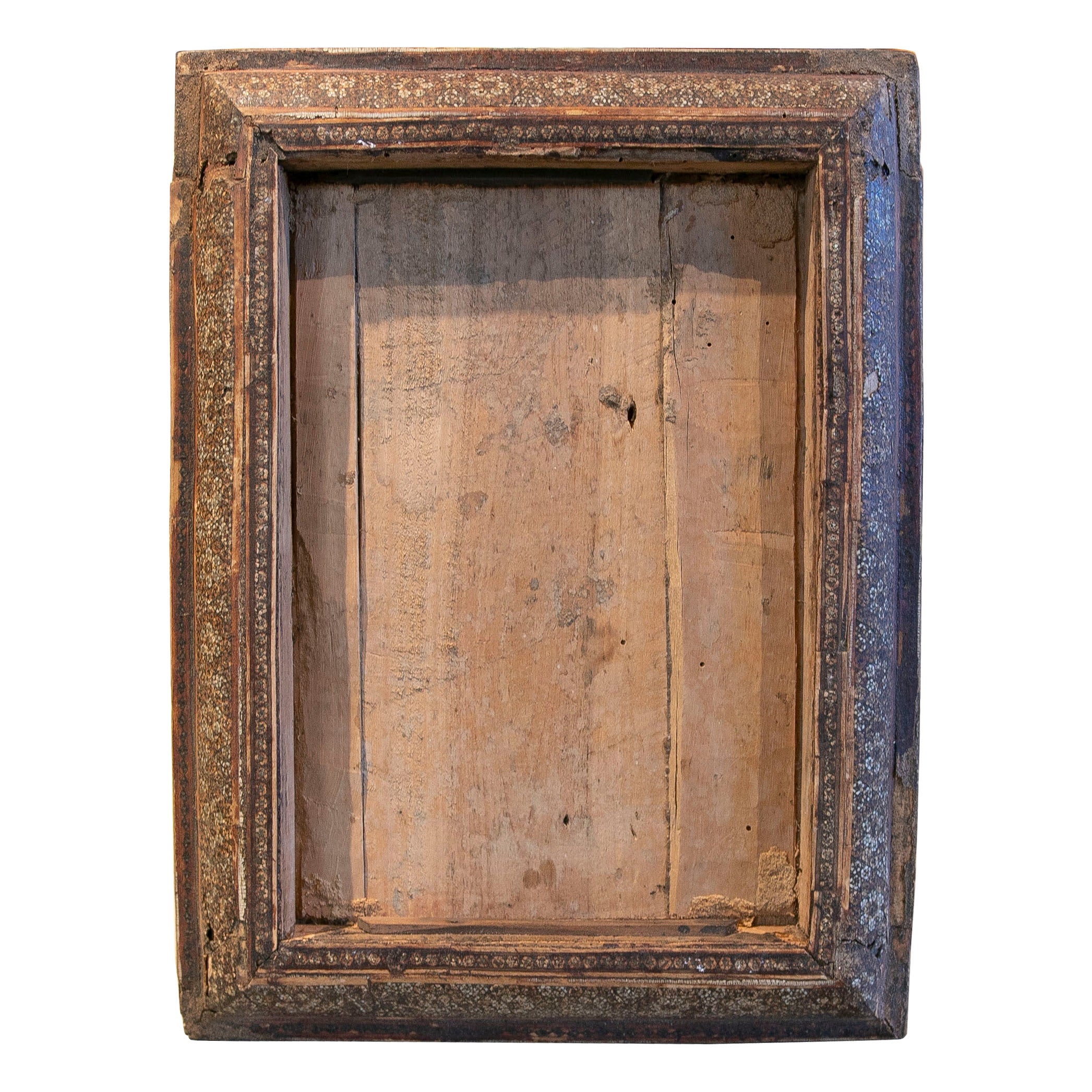 19. Jahrhundert Maurische sorgfältige Handwerkskunst Box Deckel mit Intarsienarbeit   im Angebot