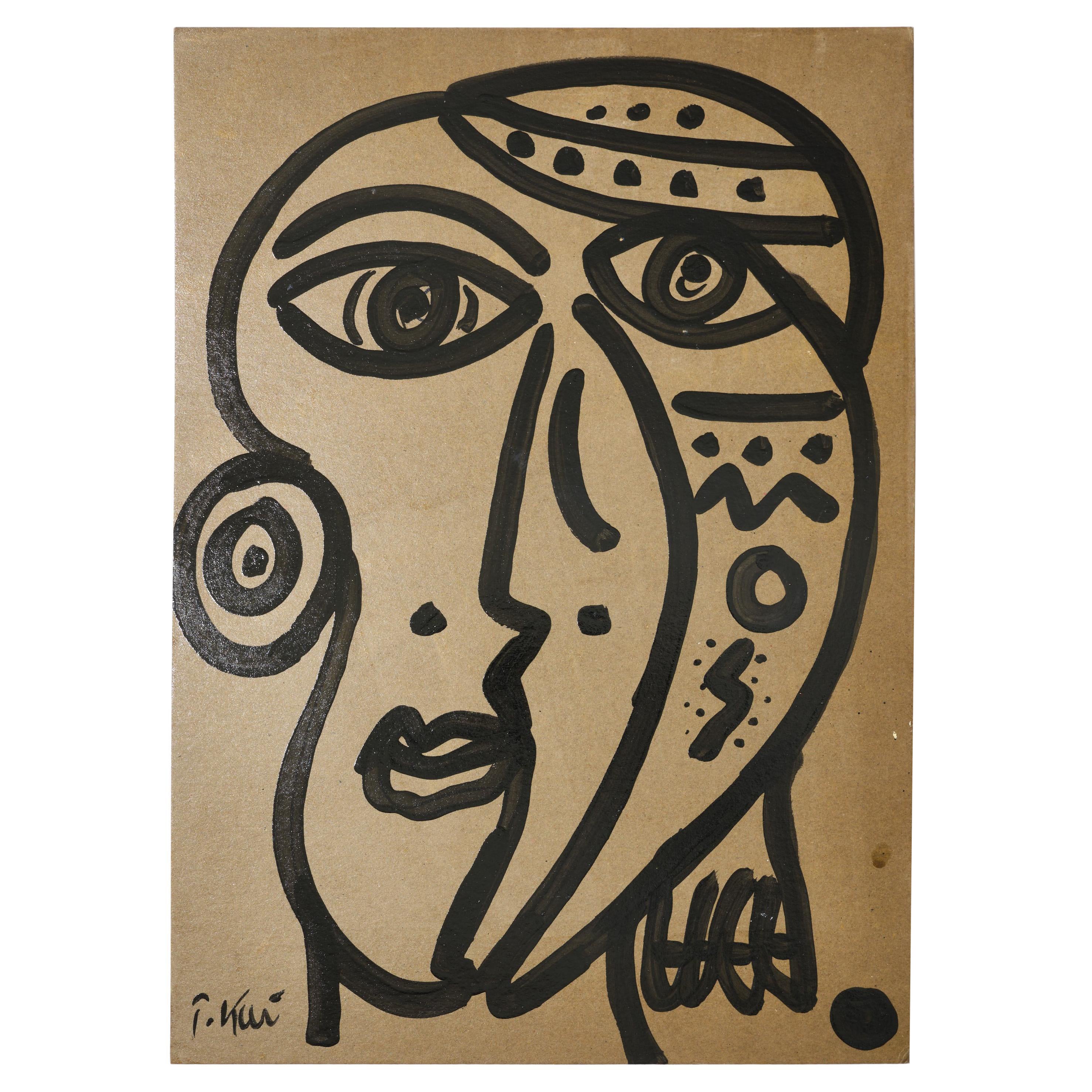 Pintura de Peter Keil, C 1970, Acrílico sobre tabla, Alemania, Firmado, Sin marco, Arte en venta
