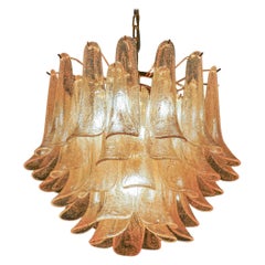 Veneziana 5 tiers chandelier. 41 Gold Pulegoso elements. Piattelli. UL listed