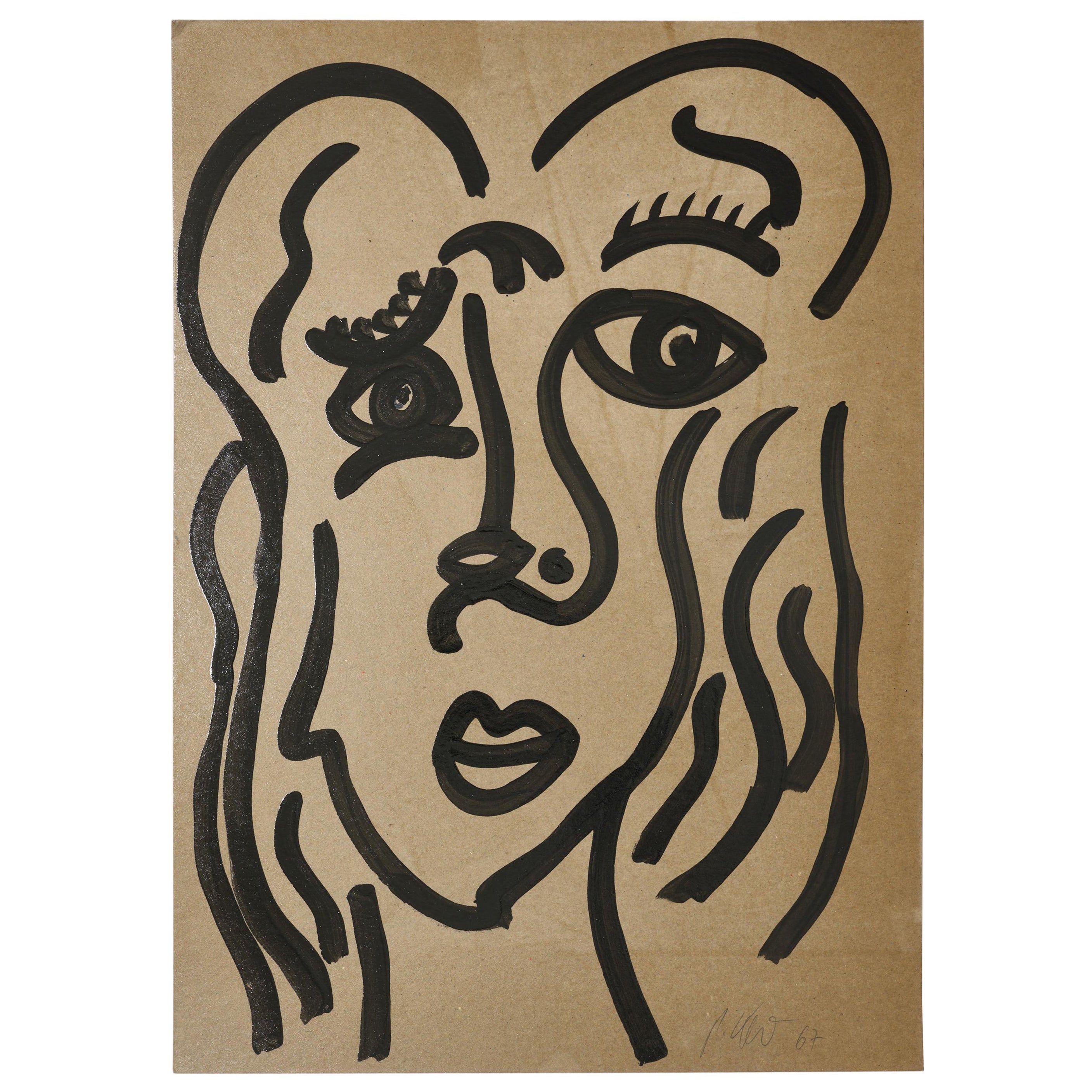Quadro di Peter Keil, C.1967, Firmato, Acrilico su tavola, Arte, Senza cornice, Germania
