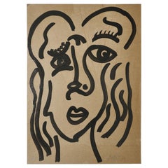 Gemälde von Peter Keil, ca. 1967, signiert, Acryl auf Karton, Kunst, ohne Rahmen, Deutschland