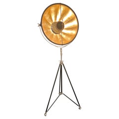 Mariano Fortuny studio 76 tripod floor lamp black & gold leaf 