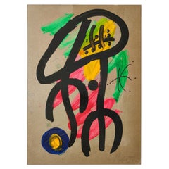 Pintura de Peter Keil, C 1965, Firmado, Acrílico sobre papel, Alemania, Arte, Sin marco