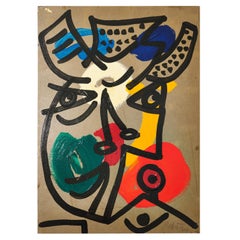 Pittura di Peter Keil, C 1974, Acrilico su tavola, Firmata, Senza cornice, Arte, Germania