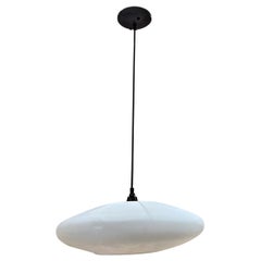 1960s UFO Frosted Ceiling Pendant Lamp Style Stilnovo