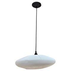 Retro 1960s UFO Frosted Ceiling Pendant Lamp Style Stilnovo