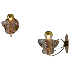 A Pair of Model 1129 Sconces by Tito Agnoli for Oluce