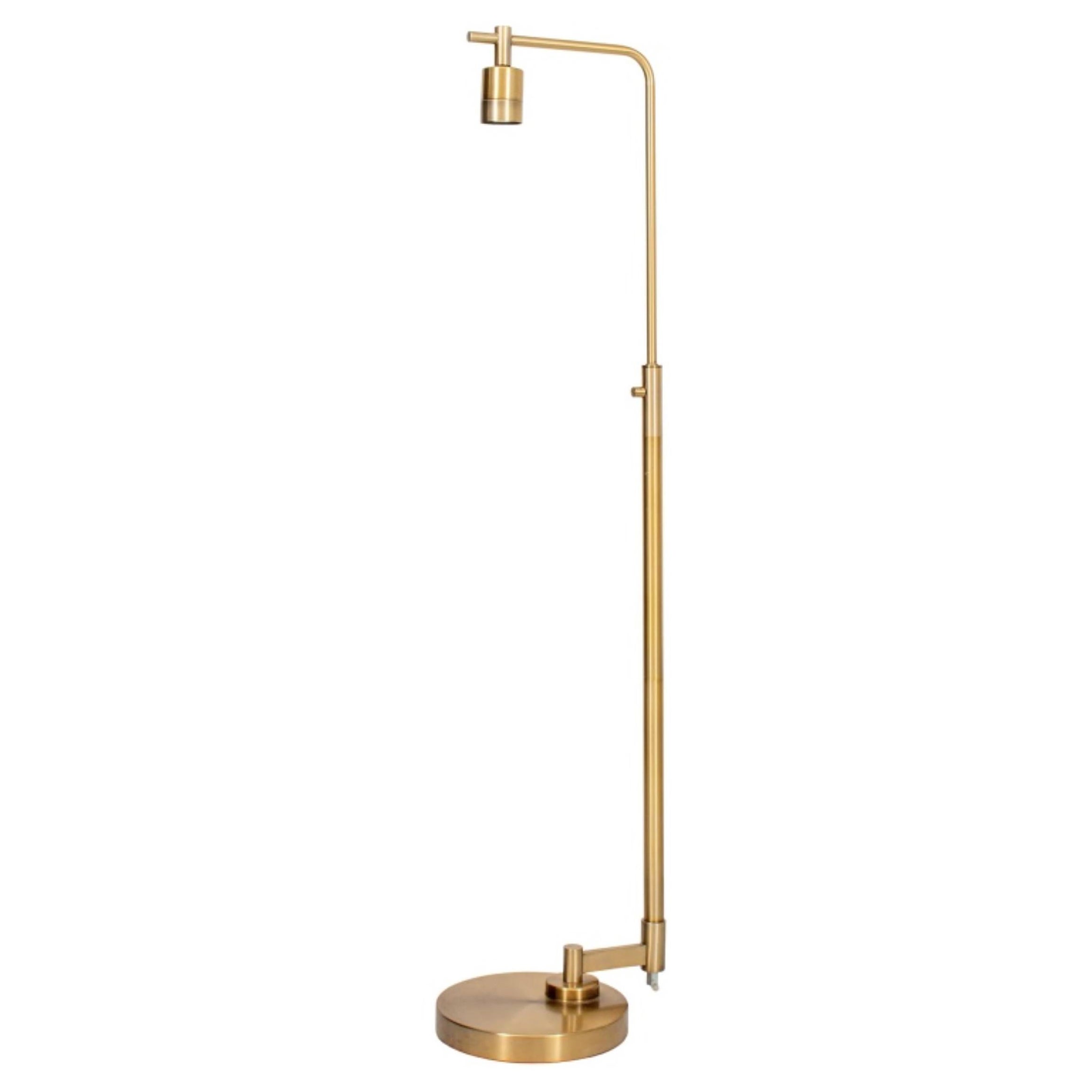 Intertek Modernist Brass Standing Floor Lamp For Sale